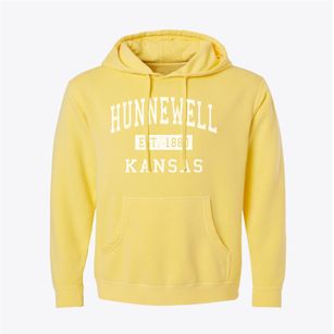Hunnewell Kansas Classic Established Pigment-Dyed Hoodie