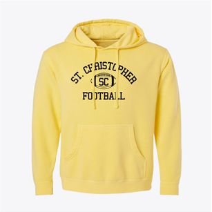 Saint Christopher School Classic Football Pigment-Dyed Hoodie