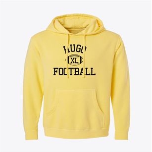 Hugo Junior High School Classic Football Pigment-Dyed Hoodie