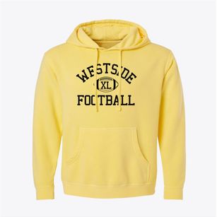 Westside High School Classic Football Pigment-Dyed Hoodie