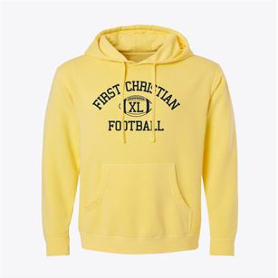 First Christian Classic Football Pigment-Dyed Hoodie