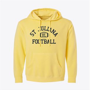 St Juliana Parish Classic Football Pigment-Dyed Hoodie