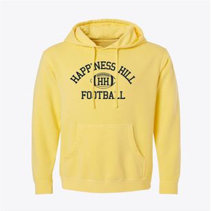 Happiness Hill Christian Classic Football Pigment-Dyed Hoodie