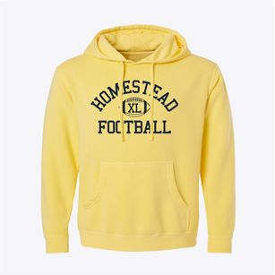 Homestead High School Classic Football Pigment-Dyed Hoodie