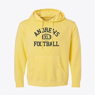 Andrews High School Classic Football Pigment-Dyed Hoodie