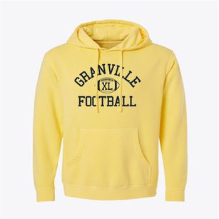 Granville Intermediate School Classic Football Pigment-Dyed Hoodie