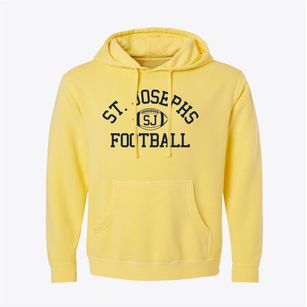 Saint Josephs School Classic Football Pigment-Dyed Hoodie