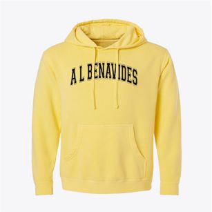 A L Benavides Elementary School Varsity Arch Pigment-Dyed Hoodie