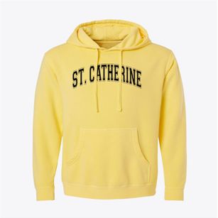 St Catherine Of Sienna Parish Varsity Arch Pigment-Dyed Hoodie