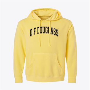 D F Douglass Alternative Center Varsity Arch Pigment-Dyed Hoodie