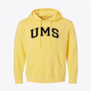 Ums Prep School Varsity Arch Pigment-Dyed Hoodie