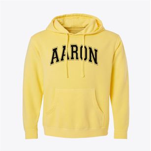 Aaron Academy Varsity Arch Pigment-Dyed Hoodie