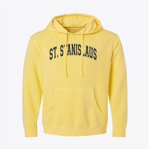 St Stanislaus Parish Varsity Arch Pigment-Dyed Hoodie