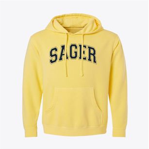 Sager Middle School Varsity Arch Pigment-Dyed Hoodie