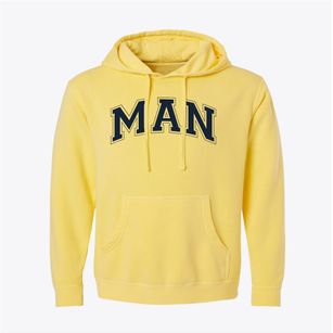 Man High School Varsity Arch Pigment-Dyed Hoodie
