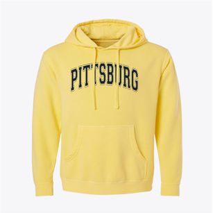 Pittsburg High School Varsity Arch Pigment-Dyed Hoodie