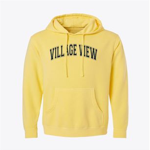 Village View Elementary School Varsity Arch Pigment-Dyed Hoodie