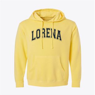 Lorena Elementary School Varsity Arch Pigment-Dyed Hoodie