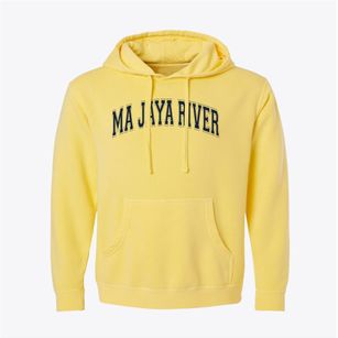 Ma Jaya River School Varsity Arch Pigment-Dyed Hoodie