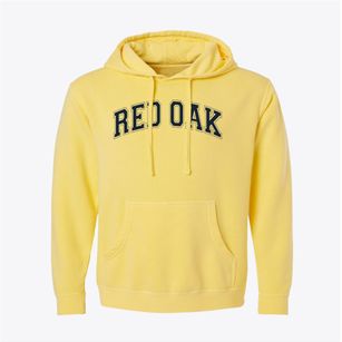 Red Oak Senior High School Varsity Arch Pigment-Dyed Hoodie