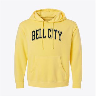 Bell City High School Varsity Arch Pigment-Dyed Hoodie
