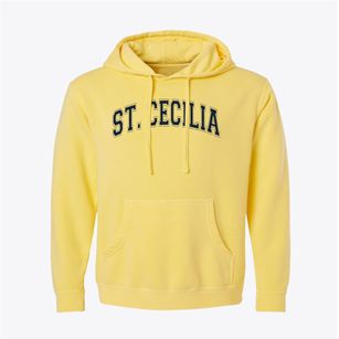 Saint Cecilia Catholic School Varsity Arch Pigment-Dyed Hoodie