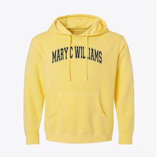 Mary C Williams Elementary School Varsity Arch Pigment-Dyed Hoodie