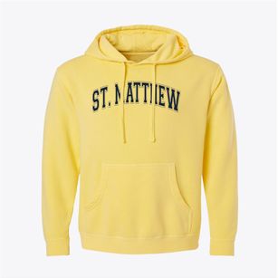 Saint Matthew Catholic School Varsity Arch Pigment-Dyed Hoodie