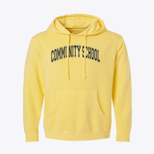 Community School Of Davidson Varsity Arch Pigment-Dyed Hoodie