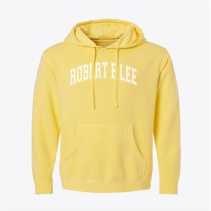 Robert E Lee Elementary School Varsity Arch Pigment-Dyed Hoodie