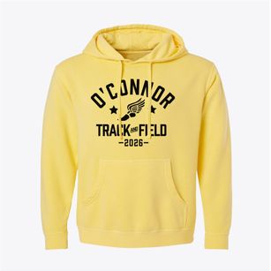 O'connor Elementary School Track and Field Pigment-Dyed Hoodie