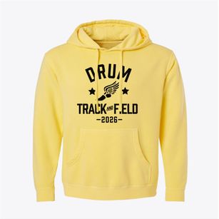 Drum Intermediate School Track and Field Pigment-Dyed Hoodie
