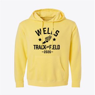 Wells Middle School Track and Field Pigment-Dyed Hoodie
