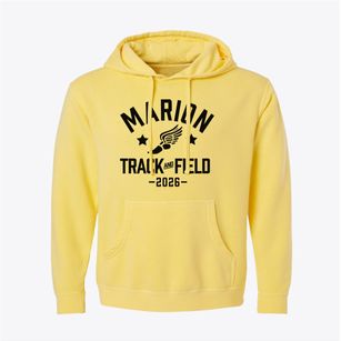 Marion Area Vocational School Track and Field Pigment-Dyed Hoodie