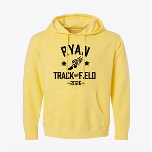 Ryan Elementary School Track and Field Pigment-Dyed Hoodie