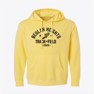 Beulah Heights Elementary School Track and Field Pigment-Dyed Hoodie