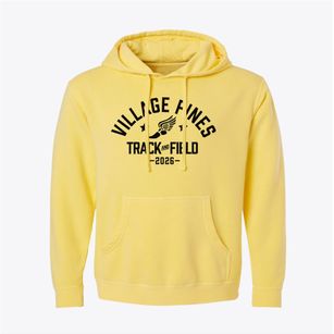 Village Pines School Track and Field Pigment-Dyed Hoodie