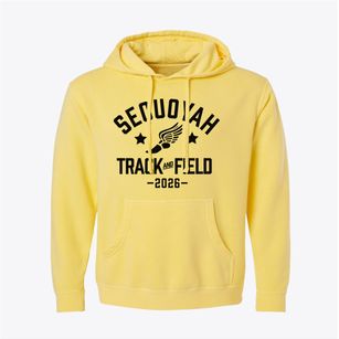 Sequoyah High School Track and Field Pigment-Dyed Hoodie