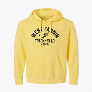 West Fannin Elementary School Track and Field Pigment-Dyed Hoodie