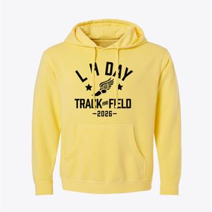 L H Day School Track and Field Pigment-Dyed Hoodie