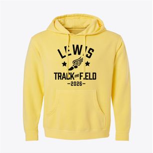 Lewis Elementary School Track and Field Pigment-Dyed Hoodie