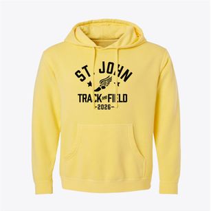 Saint John Early Childhood Center Track and Field Pigment-Dyed Hoodie