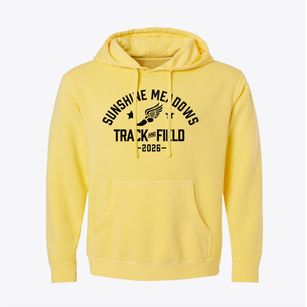 Sunshine Meadows Center Track and Field Pigment-Dyed Hoodie