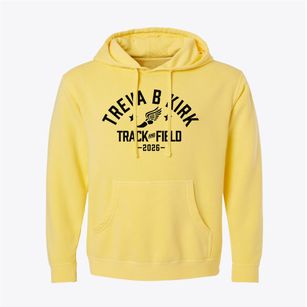 Treva B Kirk Later Elementary School Track and Field Pigment-Dyed Hoodie