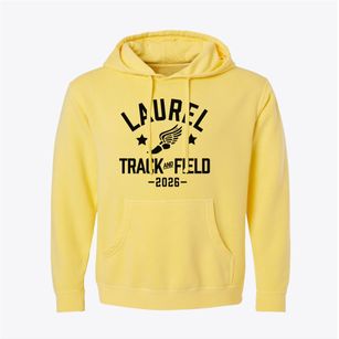 Laurel Christian School Track and Field Pigment-Dyed Hoodie
