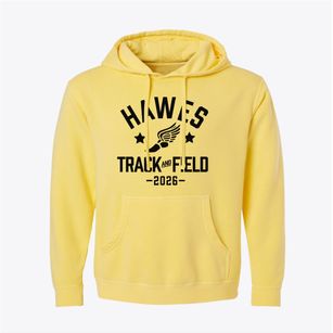 Hawes Elementary School Track and Field Pigment-Dyed Hoodie