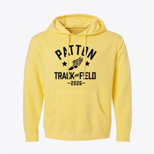 Patton High School Track and Field Pigment-Dyed Hoodie