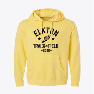 Elkton High School Track and Field Pigment-Dyed Hoodie