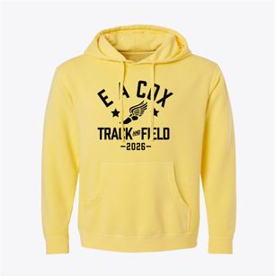 E A Cox Middle School Track and Field Pigment-Dyed Hoodie