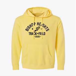 Bishop Heights Elementary School Track and Field Pigment-Dyed Hoodie